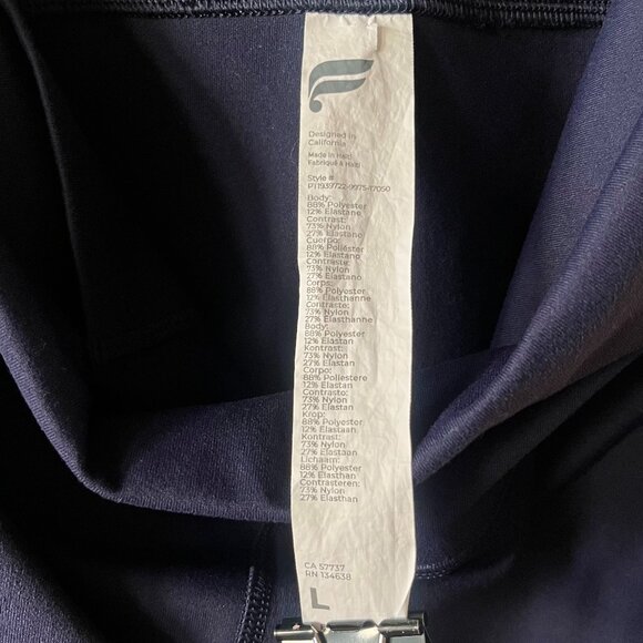 Fabletics Zone High-Waisted 7/8 Legging Large Multi Color Deep Navy EUC - Picture 9 of 9